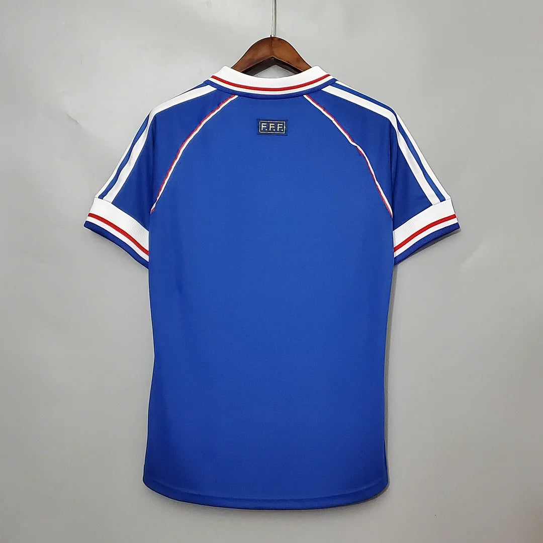 1998 Retro France Home Football Jersey