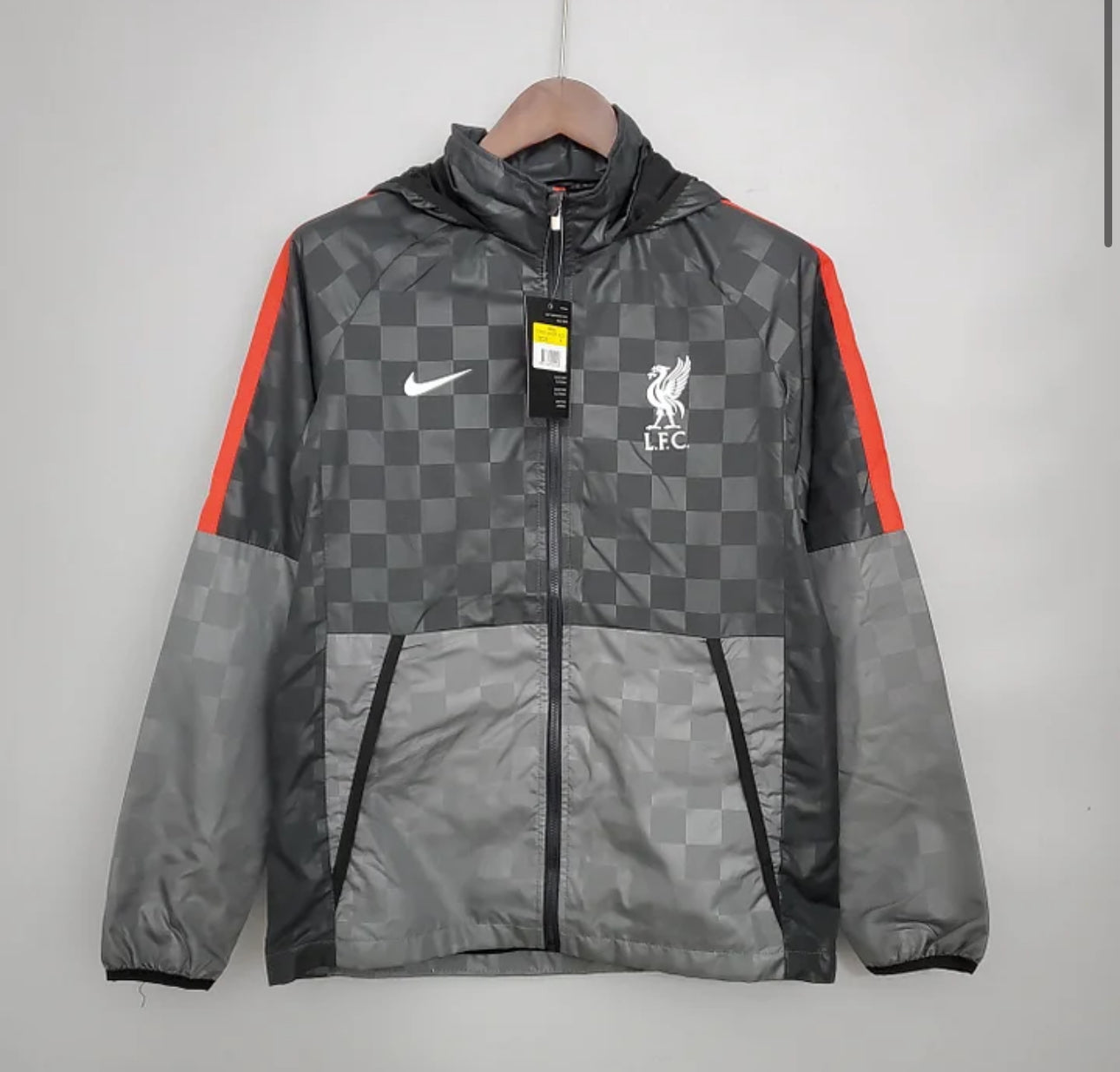 2021/2022 Liverpool Windbreaker Black-grey Plaid