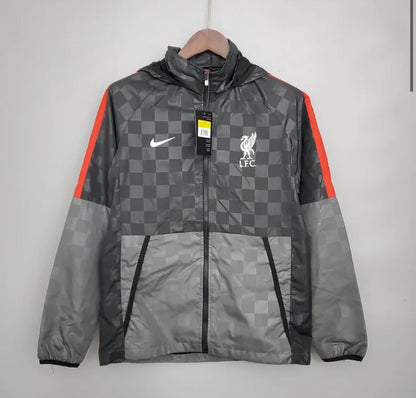 2021/2022 Liverpool Windbreaker Black-grey Plaid