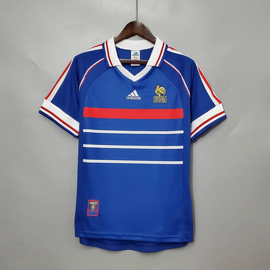 1998 Retro France Home Football Jersey