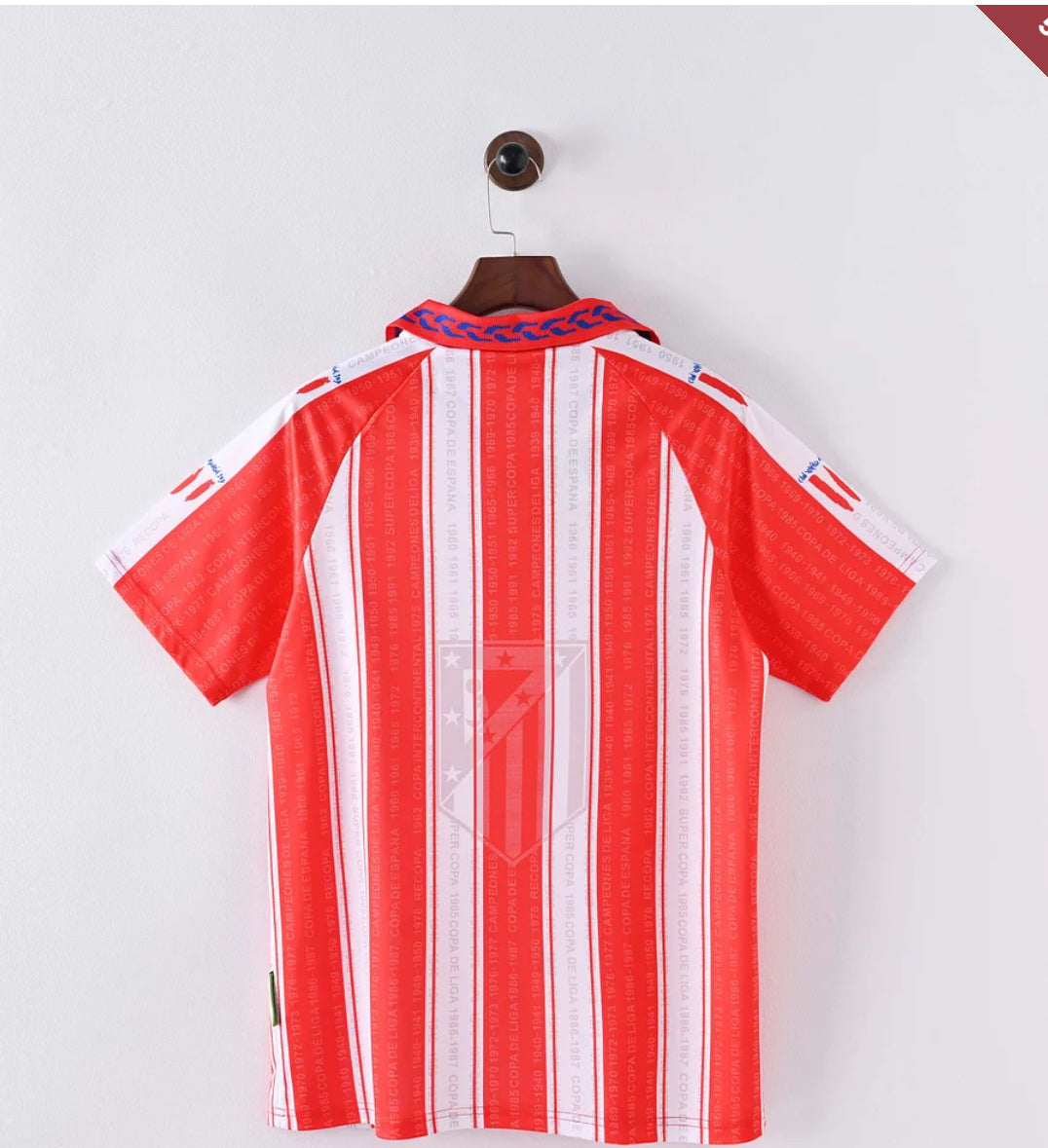 1995/1996 Retro Atletico Madrid Home Soccer Jersey