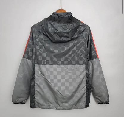 2021/2022 Liverpool Windbreaker Black-grey Plaid
