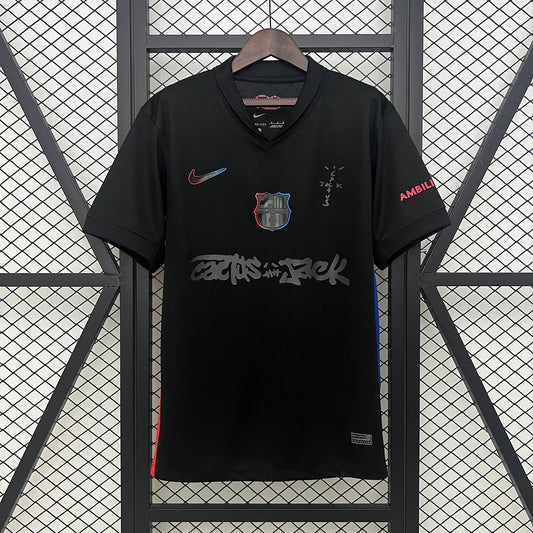 2024/2025 Barcelona Travis Scott Joint Edition Black Jersey